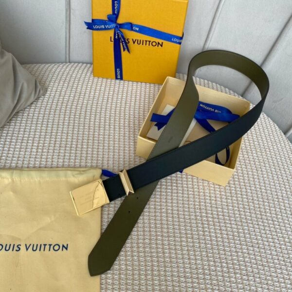 1:1 Replica Louis Vuitton Metropole LV Belt Black LV Women Belt