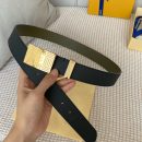 1:1 Replica Louis Vuitton Metropole LV Belt Black LV Women Belt