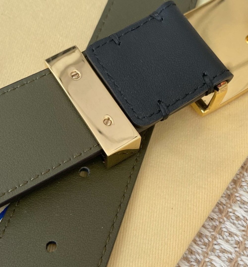 1:1 Replica Louis Vuitton Metropole LV Belt Black LV Women Belt