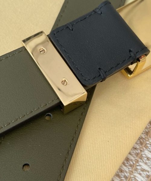 1:1 Replica Louis Vuitton Metropole LV Belt Black LV Women Belt