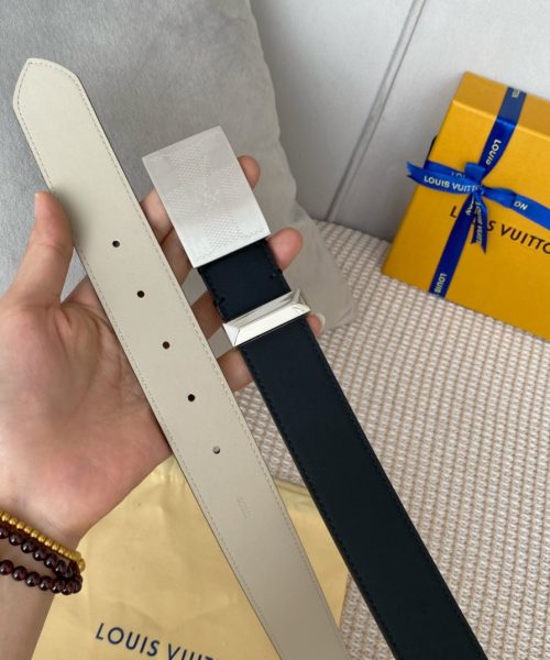 1:1 Replica Louis Vuitton Metropole LV Belt Black LV Women Belt