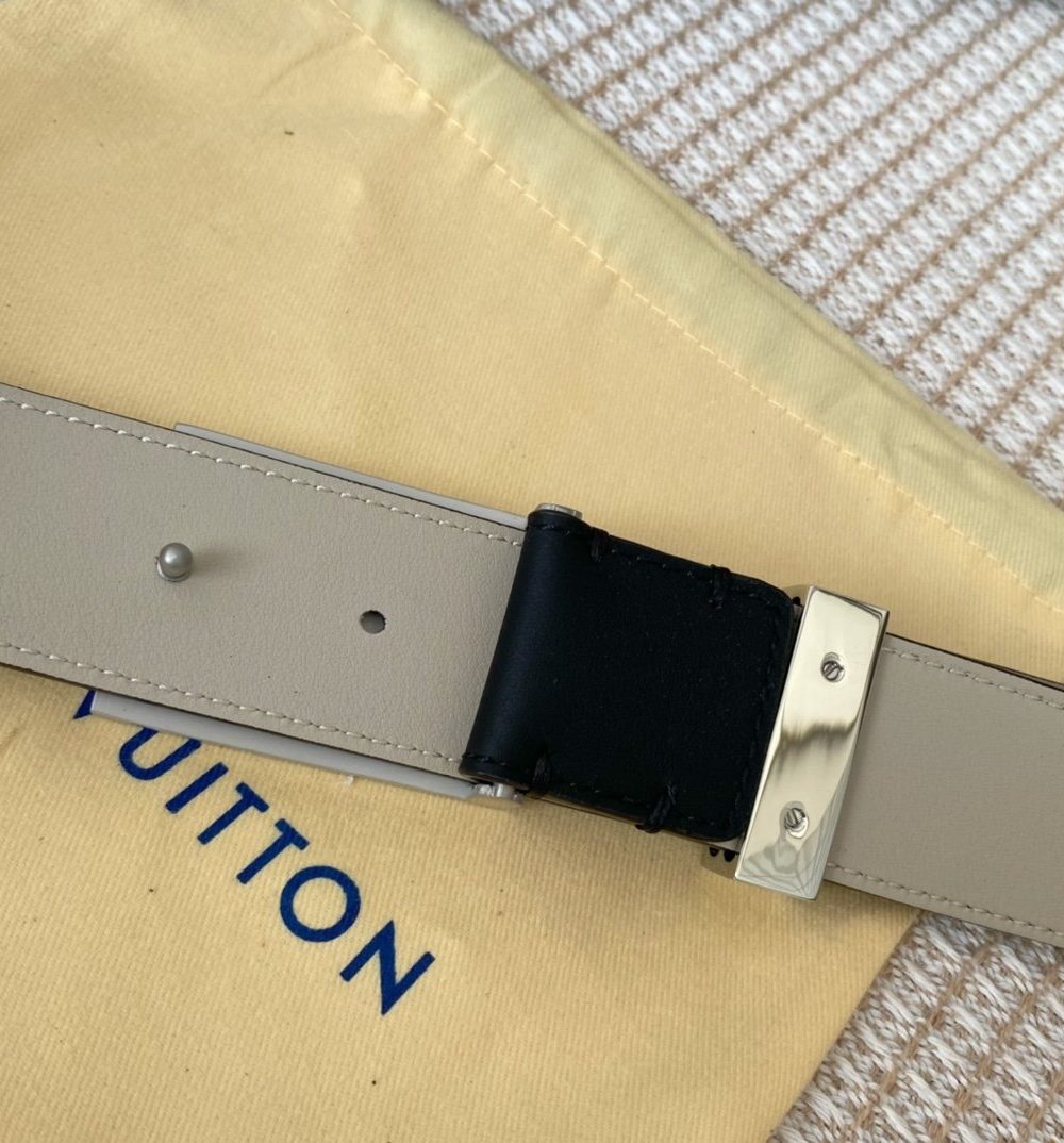 1:1 Replica Louis Vuitton Metropole LV Belt Black LV Women Belt