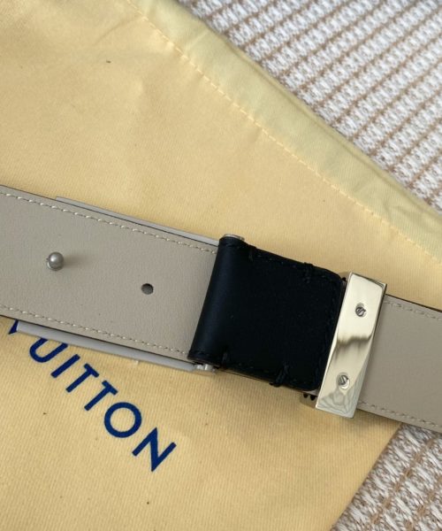 1:1 Replica Louis Vuitton Metropole LV Belt Black LV Women Belt