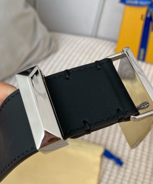 1:1 Replica Louis Vuitton Metropole LV Belt Black LV Women Belt