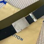 1:1 Replica Louis Vuitton Metropole LV Belt Black LV Women Belt