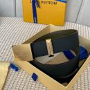 1:1 Replica Louis Vuitton Metropole LV Belt Black LV Women Belt
