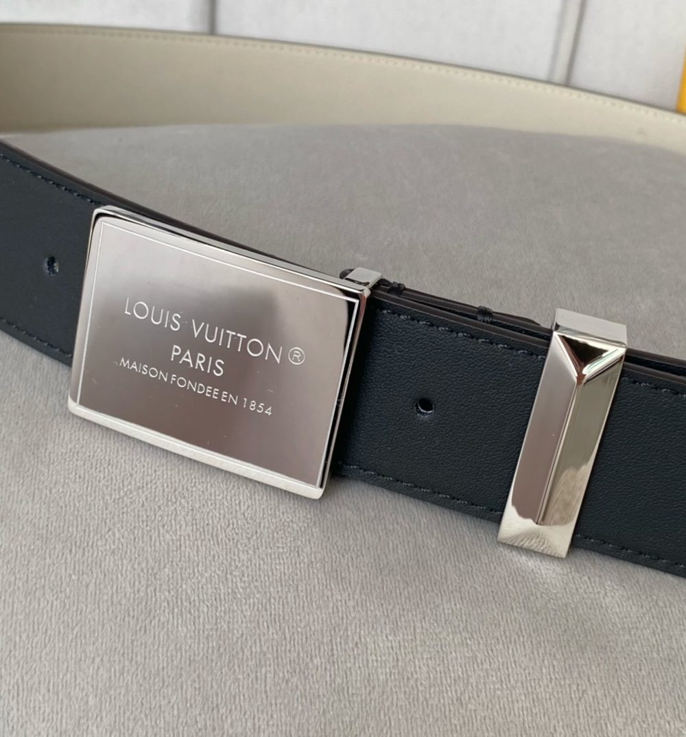 1:1 Replica Louis Vuitton Metropole LV Belt Black LV Women Belt