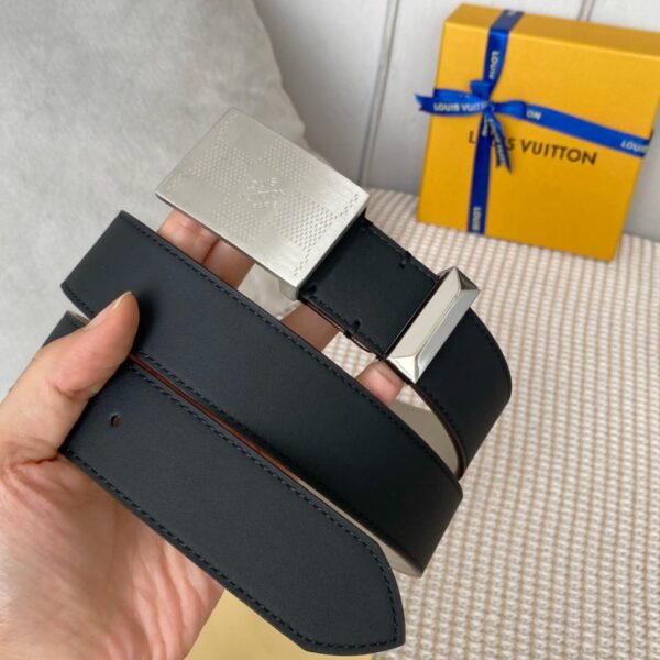 1:1 Replica Louis Vuitton Metropole LV Belt Black LV Women Belt