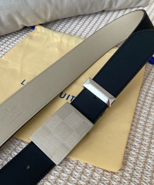 1:1 Replica Louis Vuitton Metropole LV Belt Black LV Women Belt