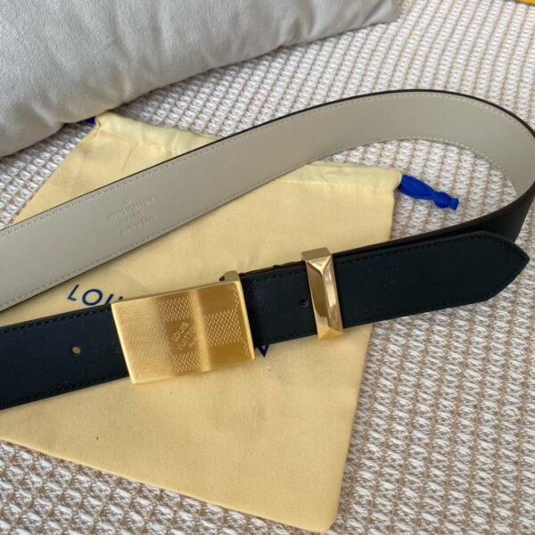 1:1 Replica Louis Vuitton Metropole LV Belt Black LV Women Belt