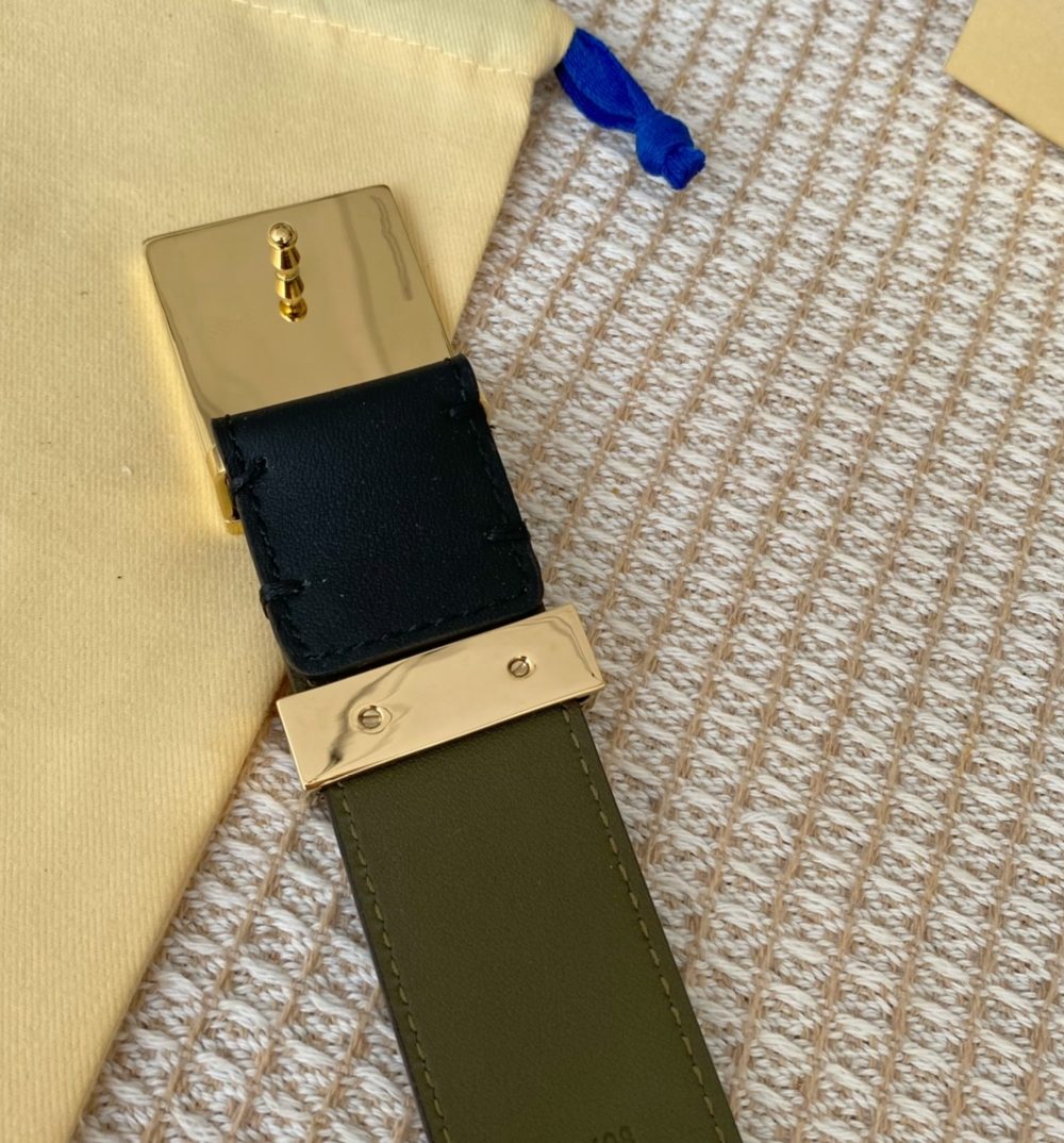 1:1 Replica Louis Vuitton Metropole LV Belt Black LV Women Belt