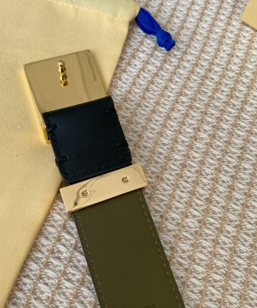 1:1 Replica Louis Vuitton Metropole LV Belt Black LV Women Belt