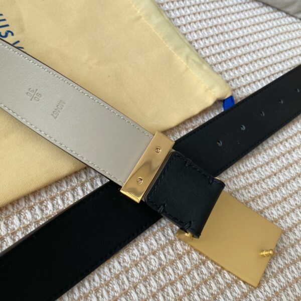 1:1 Replica Louis Vuitton Metropole LV Belt Black LV Women Belt