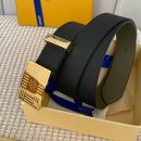 1:1 Replica Louis Vuitton Metropole LV Belt Black LV Women Belt