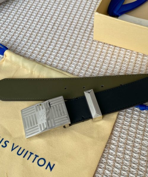 1:1 Replica Louis Vuitton Metropole LV Belt Black LV Women Belt
