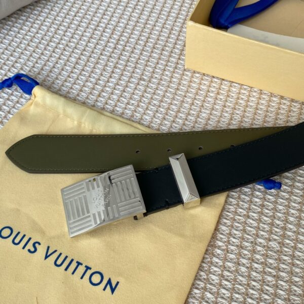1:1 Replica Louis Vuitton Metropole LV Belt Black LV Women Belt