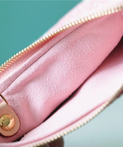 1:1 Replica Louis Vuitton Mini Pochette Accessoires Monogram Denim Pink For Women, Women's Wallets 6.1in/15.5cm LV 