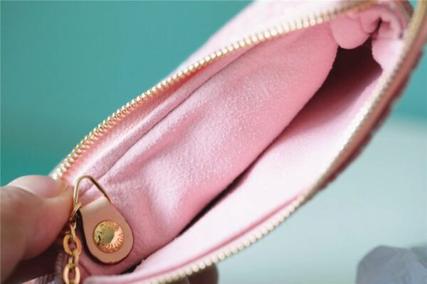 Louis Vuitton Mini Pochette Accessoires Monogram Denim Pink For Women, Women's Wallets 6.1in/15.5cm LV 