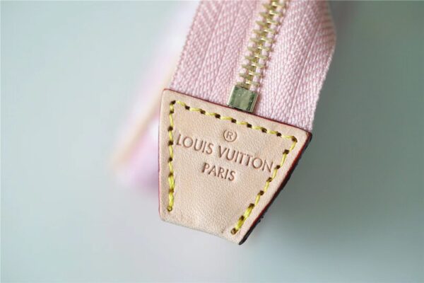 Louis Vuitton Mini Pochette Accessoires Monogram Denim Pink For Women, Women's Wallets 6.1in/15.5cm LV 