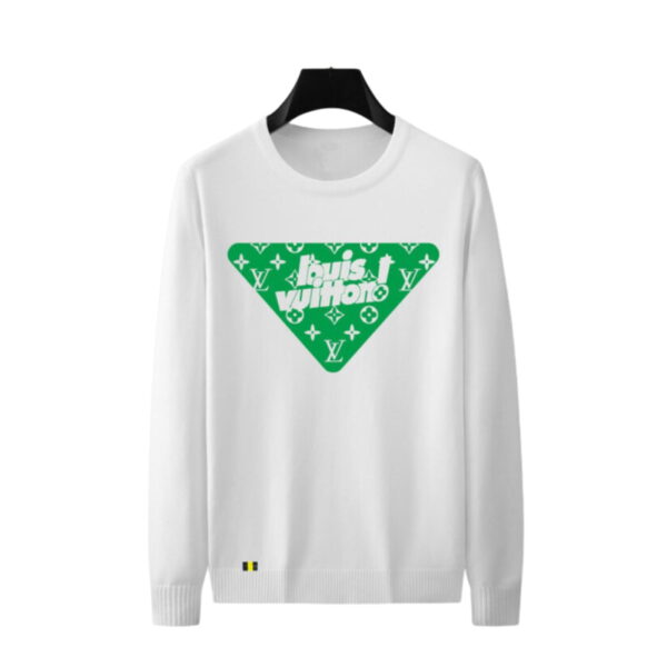 Louis Vuitton Monogram Cotton Crewneck Sweatshirt White For Men