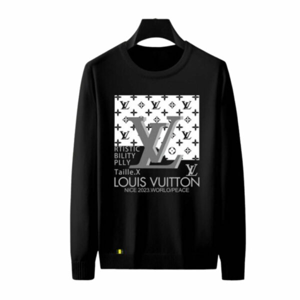 Louis Vuitton Monogram Crewneck Sweatshirt Black For Men