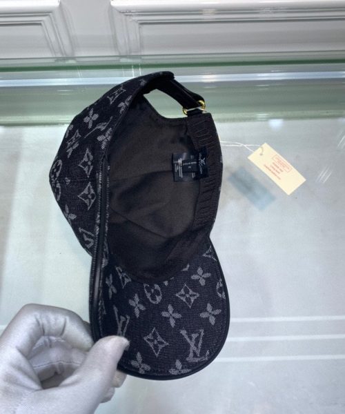 Louis Vuitton Monogram Jacquard Denim Cap Black LV Cap