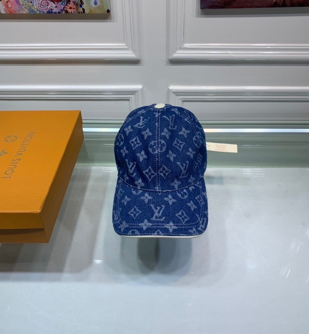 Louis Vuitton Monogram Jacquard Denim Cap Blue LV Cap