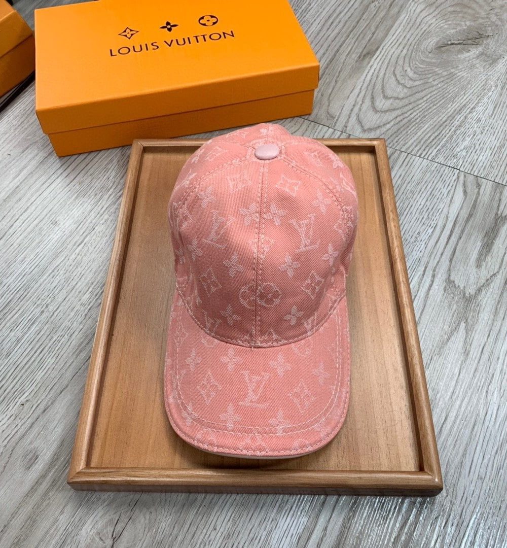 Louis Vuitton Monogram Jacquard Denim Cap Pink LV Cap