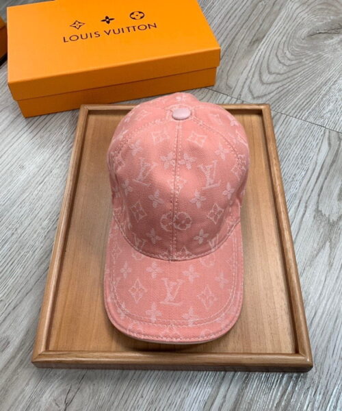 Louis Vuitton Monogram Jacquard Denim Cap Pink LV Cap