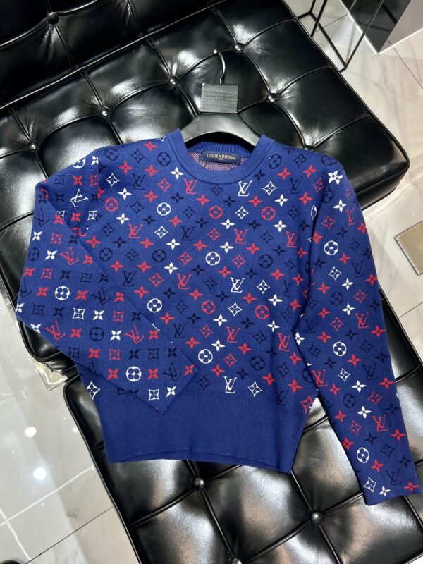 Louis Vuitton Monogram Jacquard Sweatshirt Blue For Women
