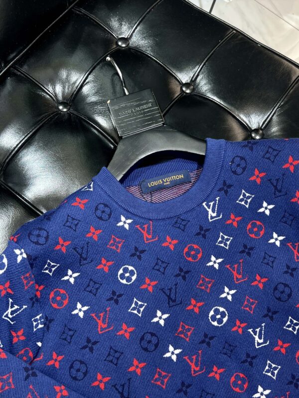 Louis Vuitton Monogram Jacquard Sweatshirt Blue For Women