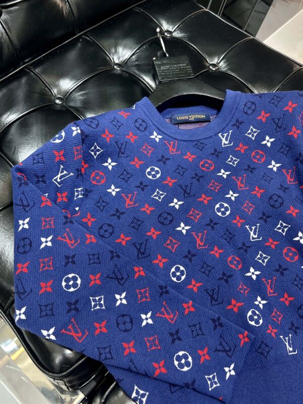 Louis Vuitton Monogram Jacquard Sweatshirt Blue For Women
