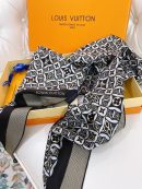 Louis Vuitton Monogram Pattern Black Scarf 175cm/69in 