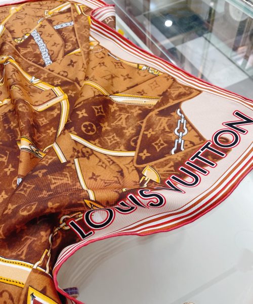 Louis Vuitton More and More Double Face Shawl Brown Scarf 90cm/35in M76933 