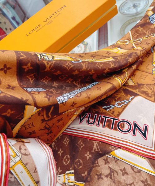 Louis Vuitton More and More Double Face Shawl Brown Scarf 90cm/35in M76933 