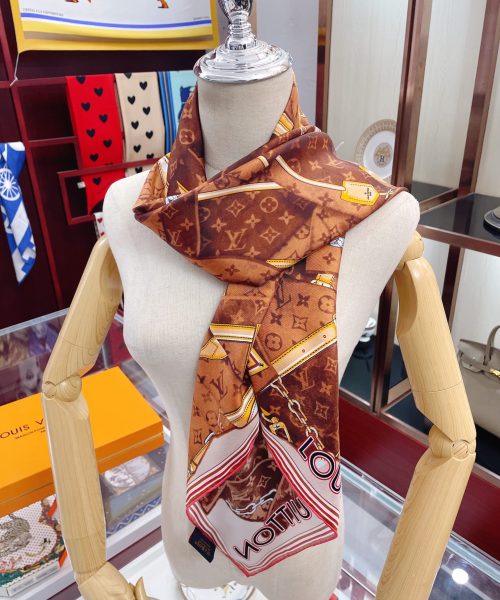 Louis Vuitton More and More Double Face Shawl Brown Scarf 90cm/35in M76933 
