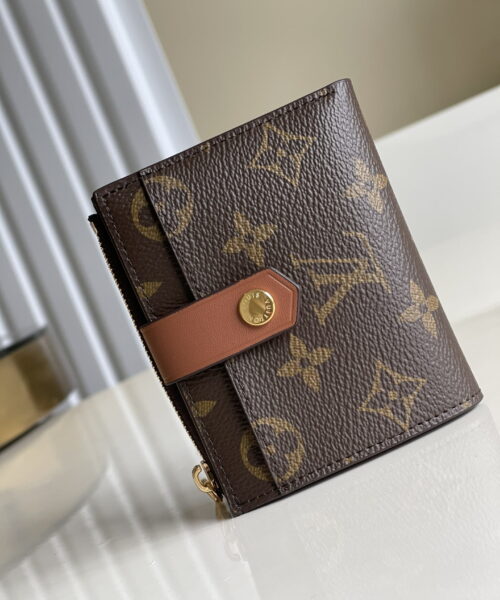 1:1 Replica Louis Vuitton Multiple Card Holder Monogram Canvas Brown For Men, Men's Wallet 11cm LV N60451