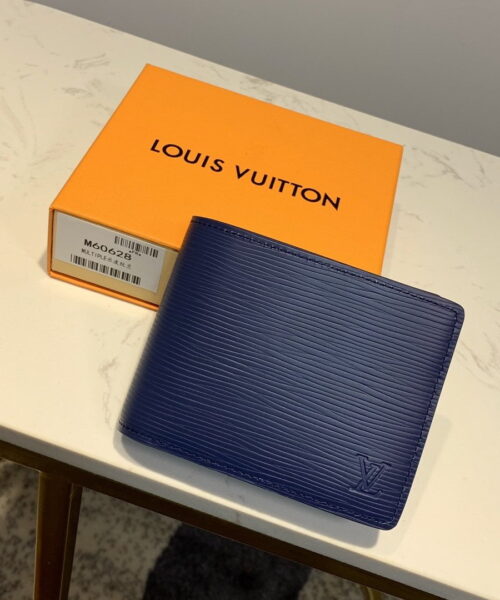 1:1 Replica Louis Vuitton Multiple Wallet Blue For Men, Men's Wallet 9in/3.5cm LV M61825