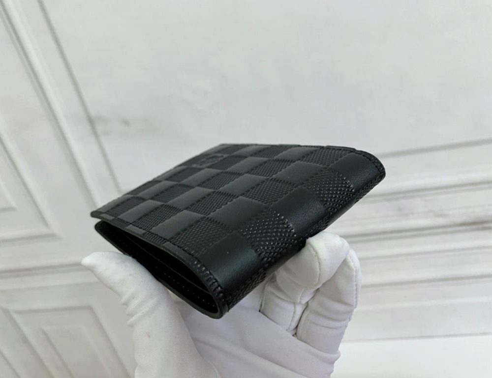 1:1 Replica Louis Vuitton Multiple Wallet Damier Graphite For Men, Men's Wallet 4.5in/11.5cm LV