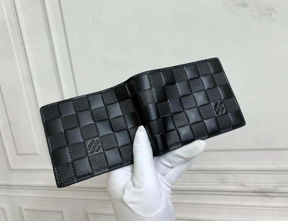 1:1 Replica Louis Vuitton Multiple Wallet Damier Graphite For Men, Men's Wallet 4.5in/11.5cm LV