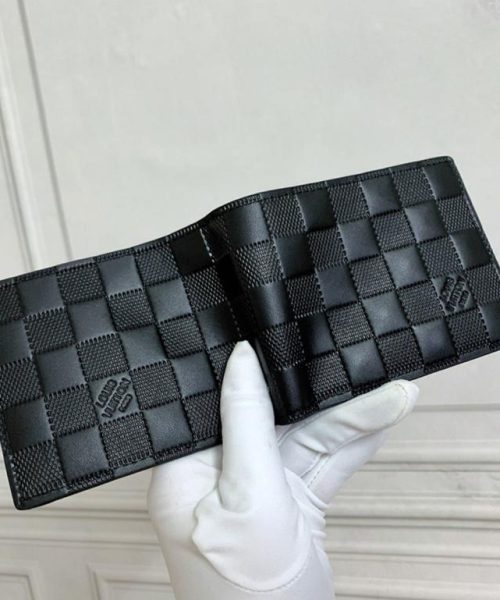 1:1 Replica Louis Vuitton Multiple Wallet Damier Graphite For Men, Men's Wallet 4.5in/11.5cm LV