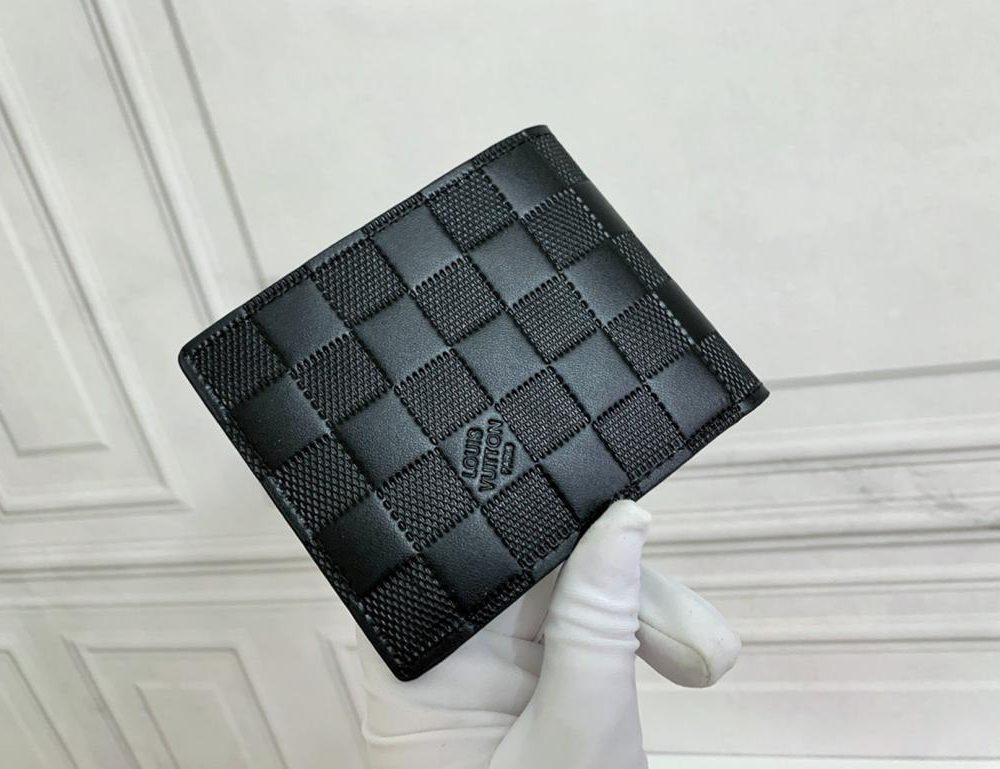 1:1 Replica Louis Vuitton Multiple Wallet Damier Graphite For Men, Men's Wallet 4.5in/11.5cm LV