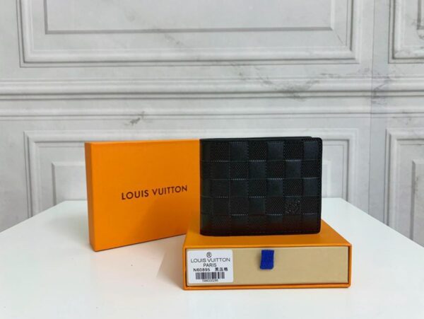 Louis Vuitton Multiple Wallet Damier Graphite For Men, Men's Wallet 4.5in/11.5cm LV