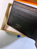 1:1 Replica Louis Vuitton Multiple Wallet Monogram Macassar Black For Men, Men's Wallet 12cm LV M69408