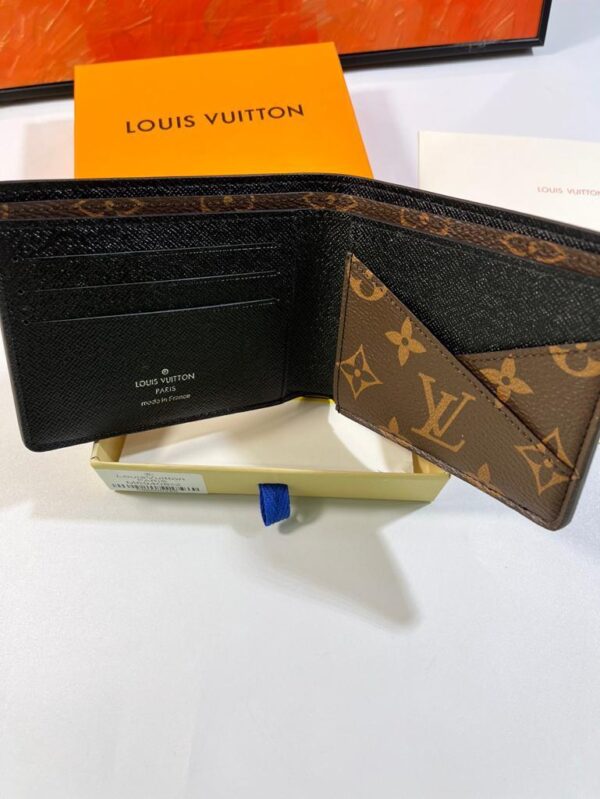 Louis Vuitton Multiple Wallet Monogram Macassar Black For Men, Men's Wallet 12cm LV M69408