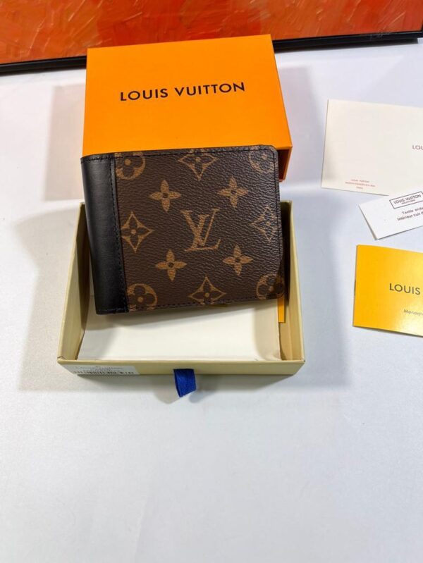 Louis Vuitton Multiple Wallet Monogram Macassar Black For Men, Men's Wallet 12cm LV M69408