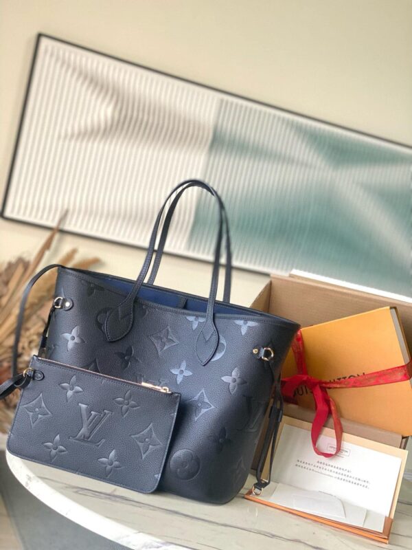 1:1 Replica Louis Vuitton LV Neverfull MM Monogram Empreinte Leather Luxury Women Bag M45685 - 31cm/ 12.2in