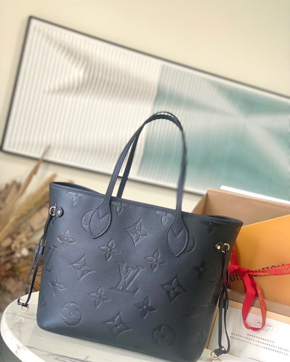 1:1 Replica Louis Vuitton LV Neverfull MM Monogram Empreinte Leather Luxury Women Bag M45685 - 31cm/ 12.2in