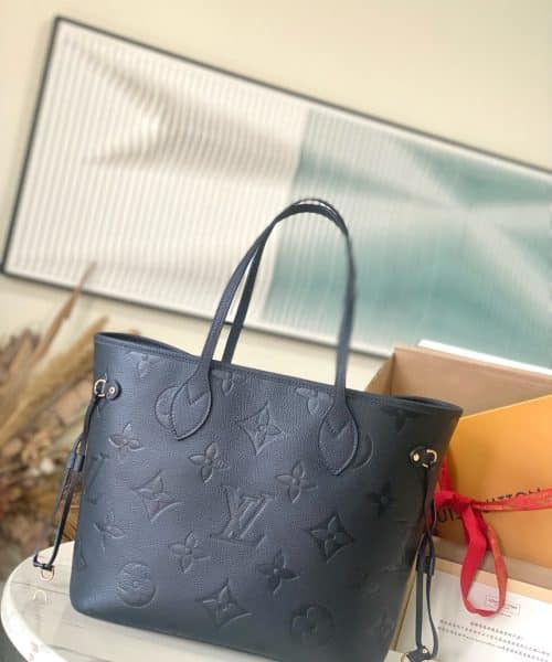 1:1 Replica Louis Vuitton LV Neverfull MM Monogram Empreinte Leather Luxury Women Bag M45685 - 31cm/ 12.2in