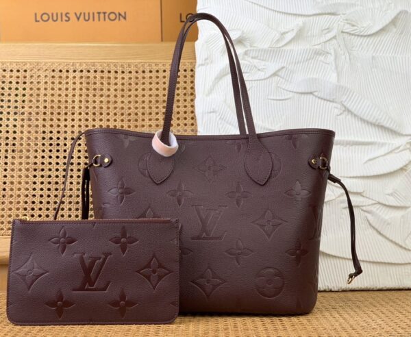 1:1 Replica Louis Vuitton LV Neverfull MM Monogram Empreinte Leather Luxury Women Bag M46599 - 31cm/ 12.2in